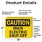 Signmission Main Electric Shut-Off Caution Sign, Vinyl Decal, 18in W x 12in L, 2PK OS-2PACK-CS-D-1218-L-19202 - alternate 4
